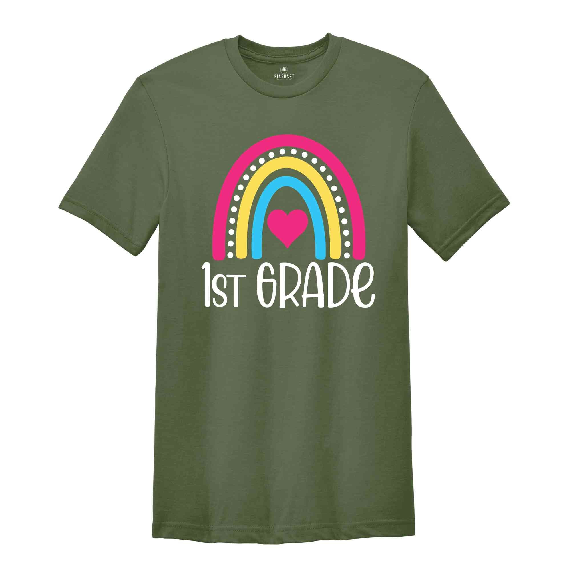 First Grade Teacher Shirt, 1st Grade Teacher Shirt, First Day of School Shirt, Back To School Shirt, First Grade Shirts, Teacher Rainbow Tee