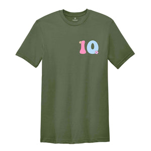 In My Double Digits Era Shirt, Trendy Birthday Shirt, Birthday Party Shirt, 10th Birthday Shirt, Birthday Girl Shirt