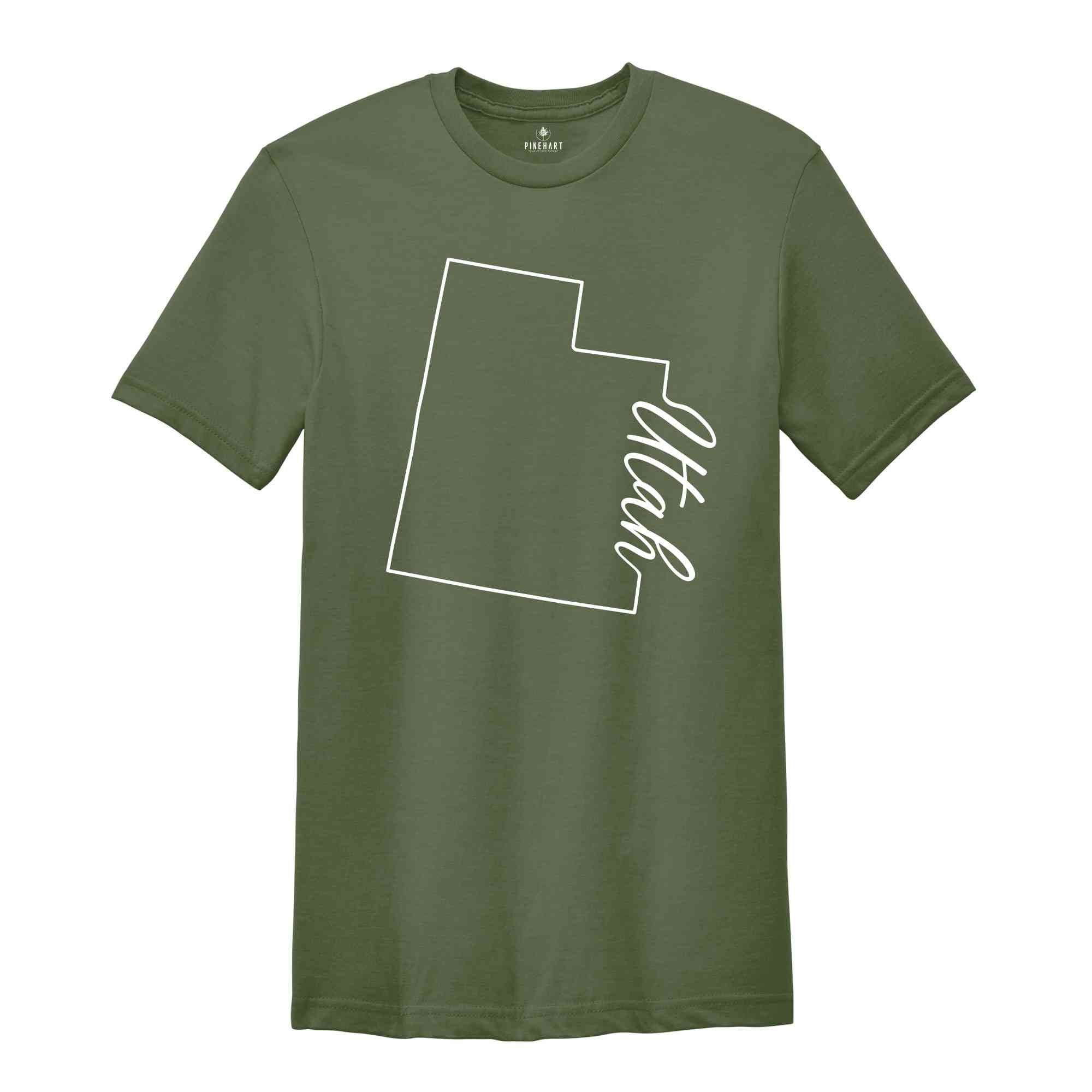 Utah State Shirt, The USA State Shirt, Utah USA Shirt, Utah Map Outline Shirt, US Outline Shirt, United States Shirt