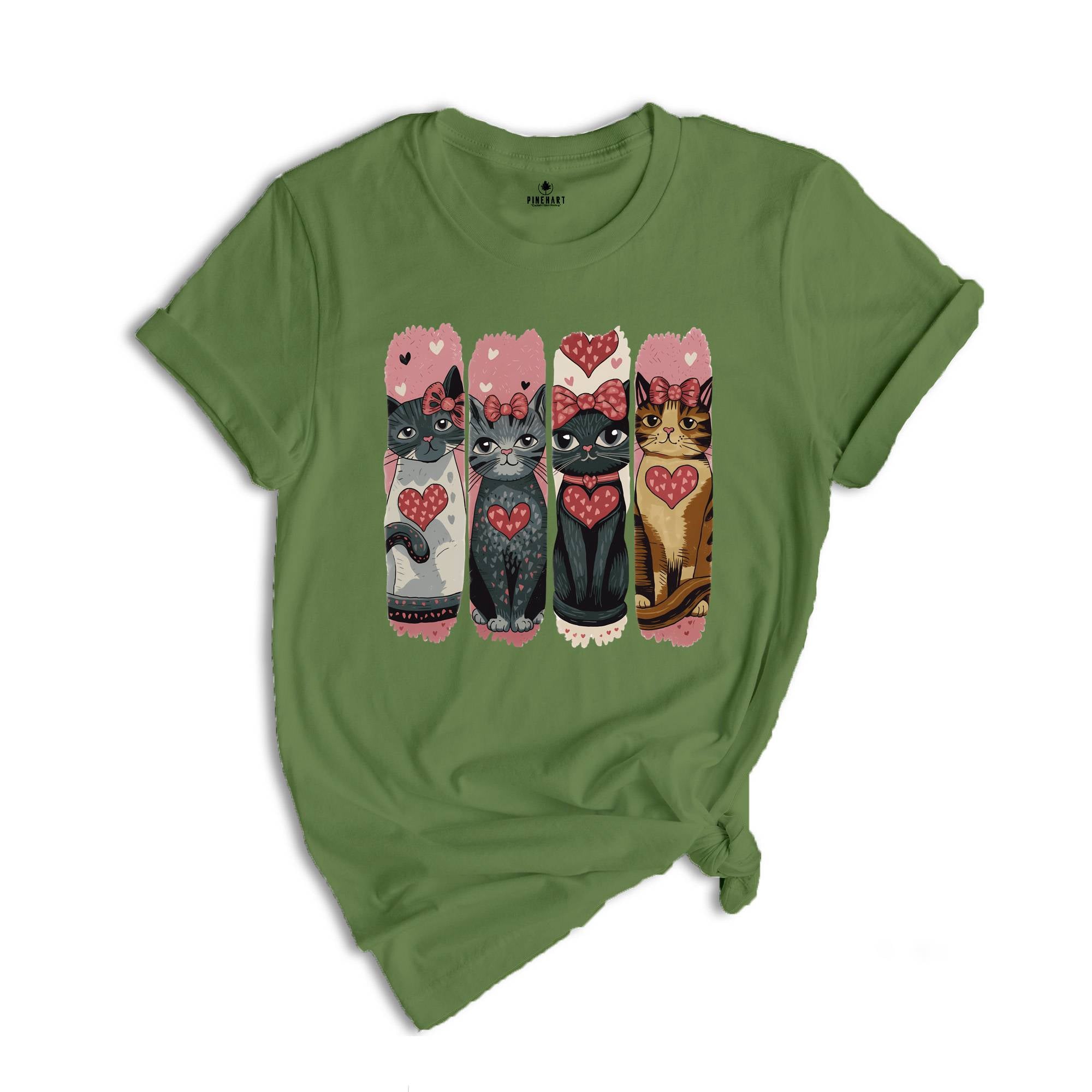 Valentine Cat Shirt, Cute Valentines T-Shirt, Cat Lover Shirt, Cat Shirt, Valentines Shirt, Cat Lover Tee, Cat Mom, Valentines Gift