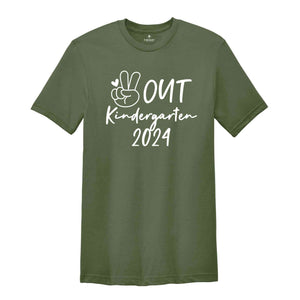 Peace Out Kindergarten 2024 Shirt, End Of The School Shirt, Last Day Of School Shirt, Kids Graduation Shirt, Tie Dye Shirt, Preschool Shirt