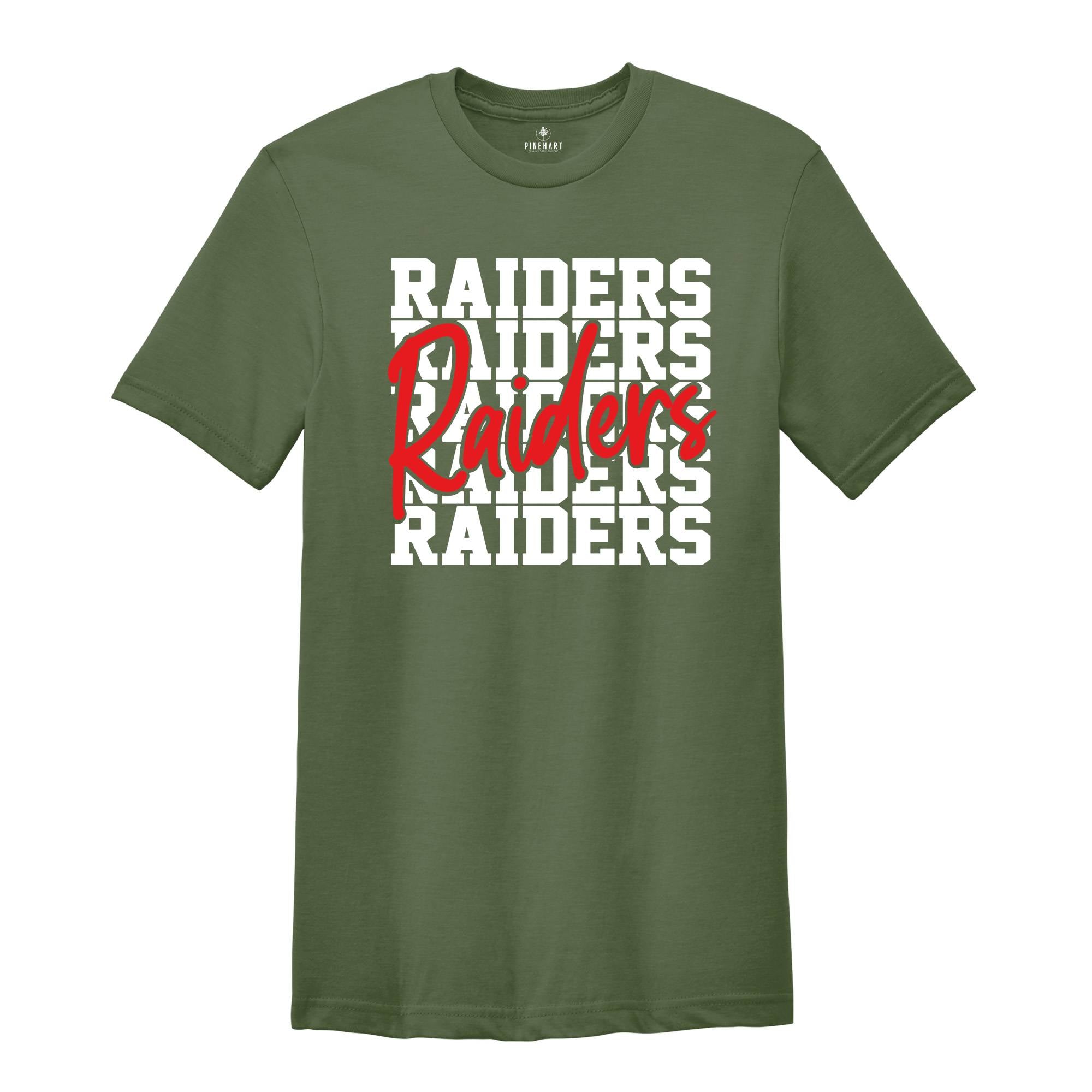 Raiders Written Team Mascot Shirt, Raiders Team Shirt, Raiders Team Spirit Shirt, Raiders Fan Tee, Raiders School Spirit