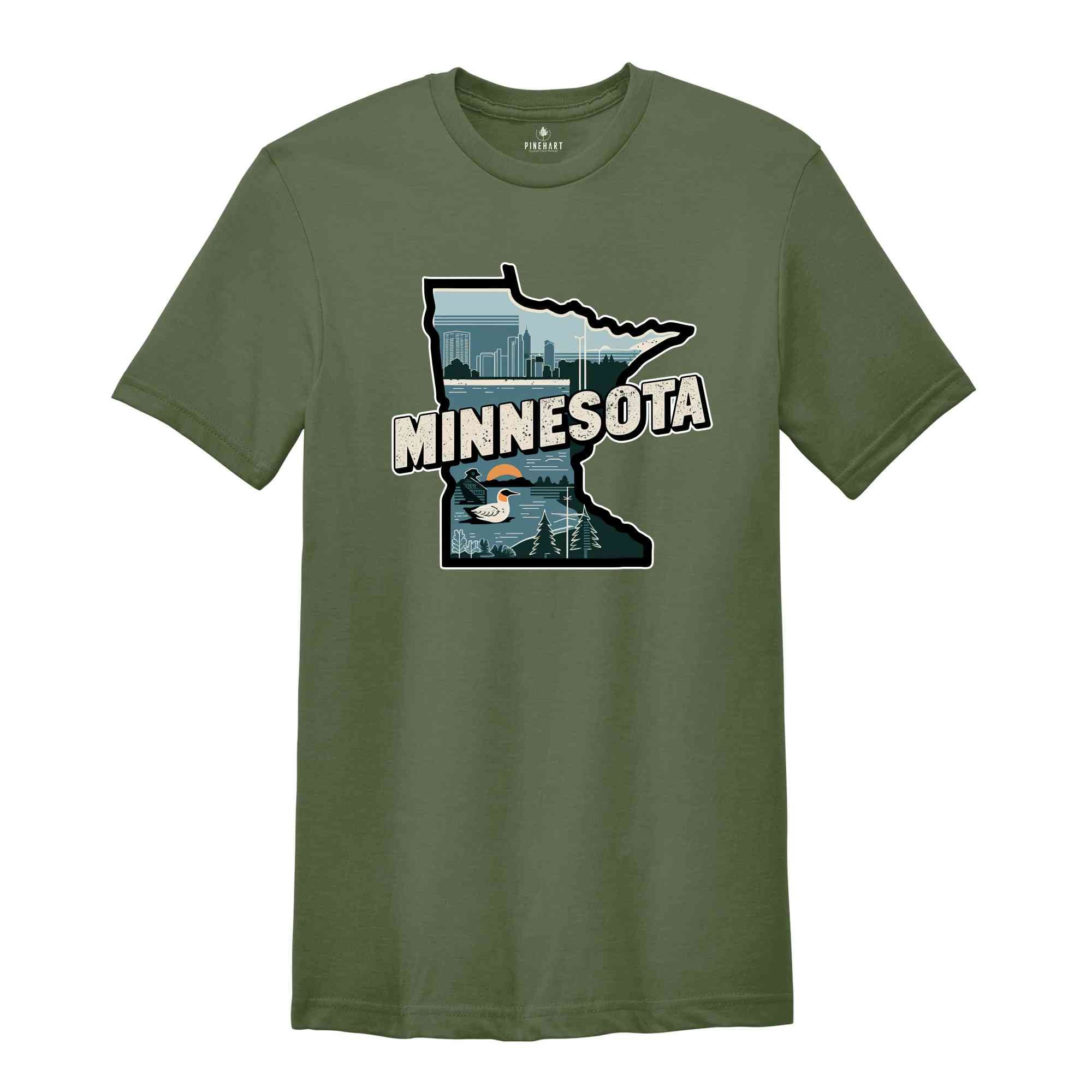 Retro State Of Minnesota Shirt, State Of Minnesota Shirt, State Shirt, Minnesota Shirt, Minnesota Lover Shirt, Family Trip Shirt, Travel Shi