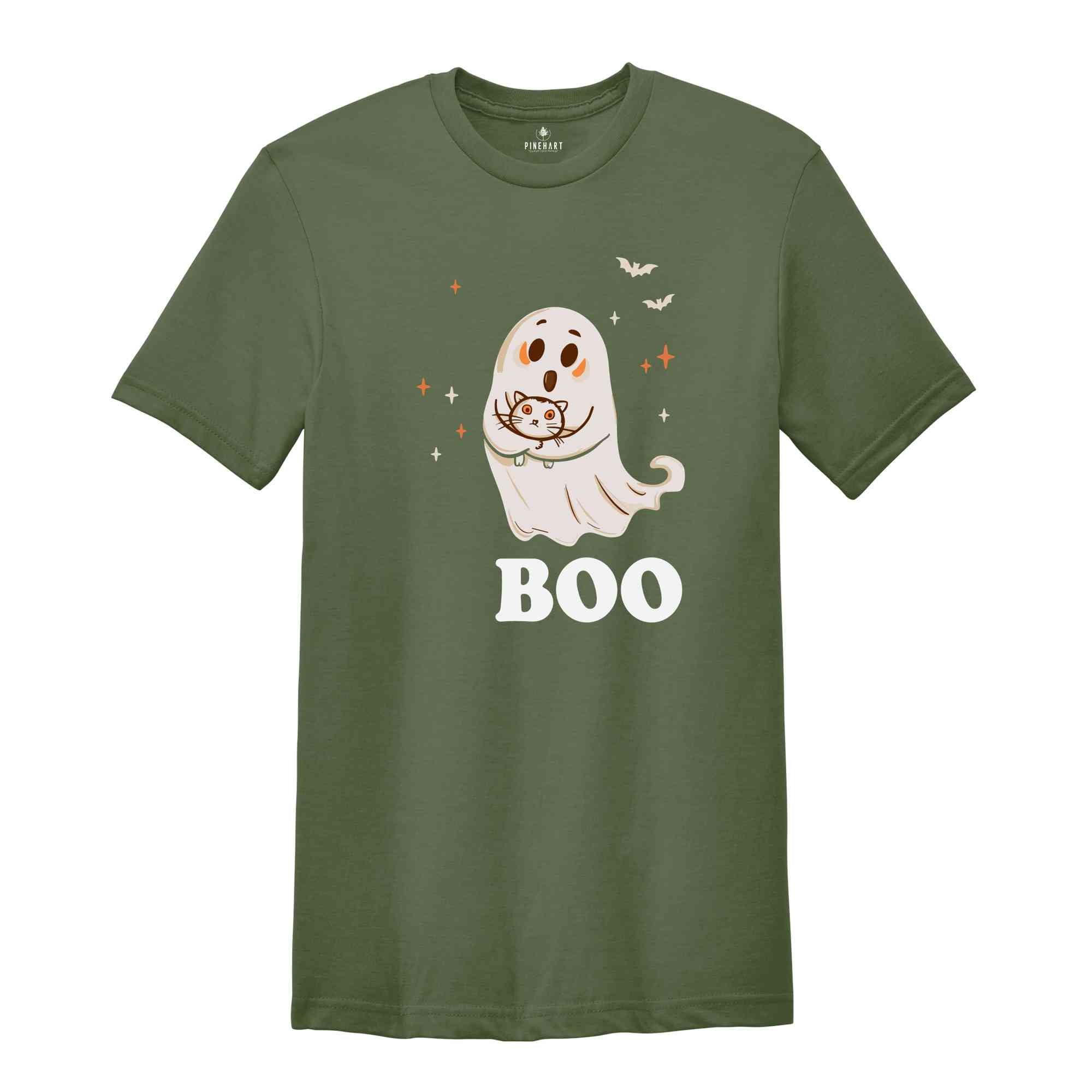 Halloween Ghost Shirt, Cute Ghost Shirt, Halloween Shirt, Cute Fall Shirt, Spooky Season Shirt, Gift For Halloween, retro halloween Tee