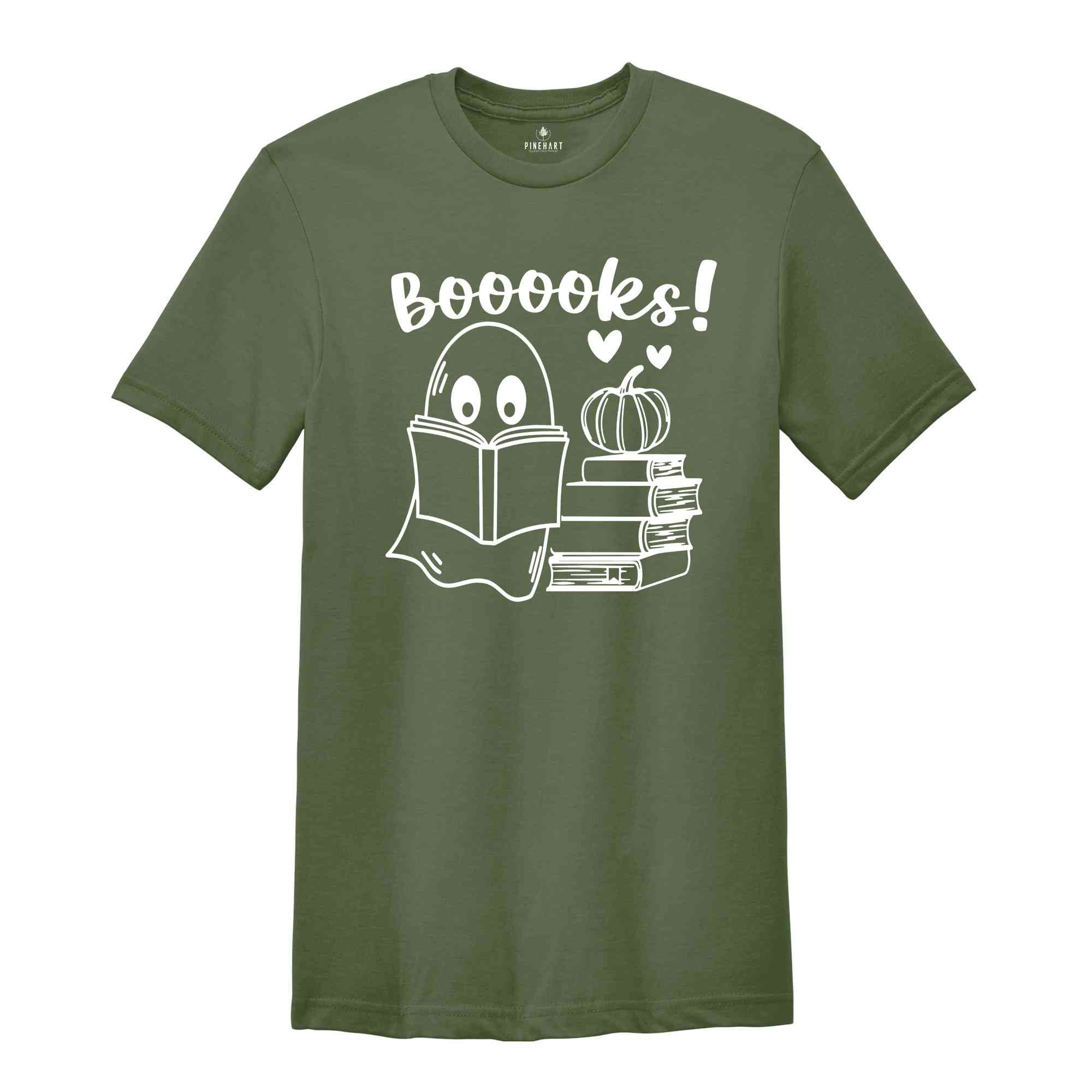 Halloween Booooks Shirt, Ghost Books, Halloween Teacher T-Shirt, Halloween Reading Shirt, Librarian Shirt, Librarian Gift