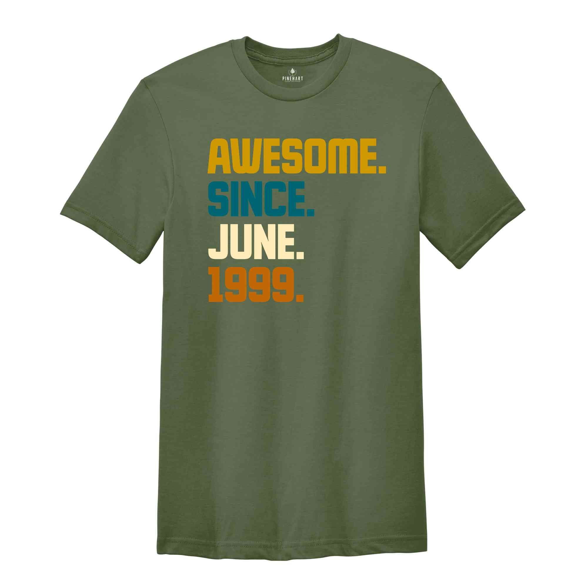 Awesome Since 1999 Shirt, 25th Birthday Idea, Birthday Gift For Him, 25th Birthday Gifts For Girls/Boys, Personalized Birthday T-shirt