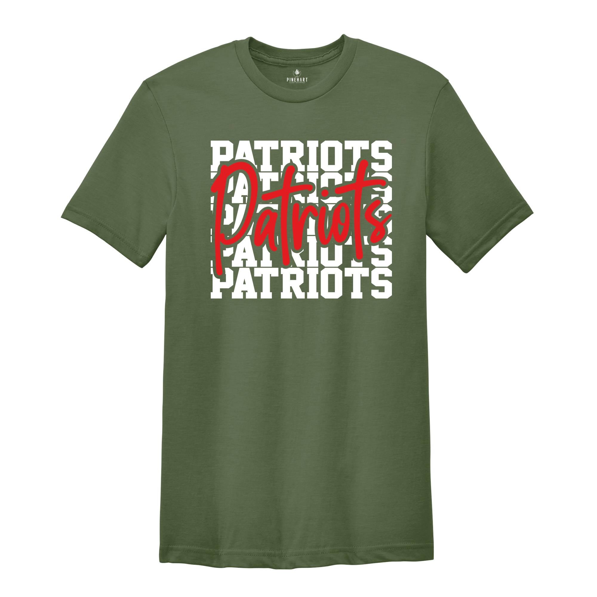 Team Mascot Shirt, Patriots Team Shirt, Patriots Team Spirit Shirt, Patriots Fan Shirt, Patriots School Shirt, Patriots School Spirit