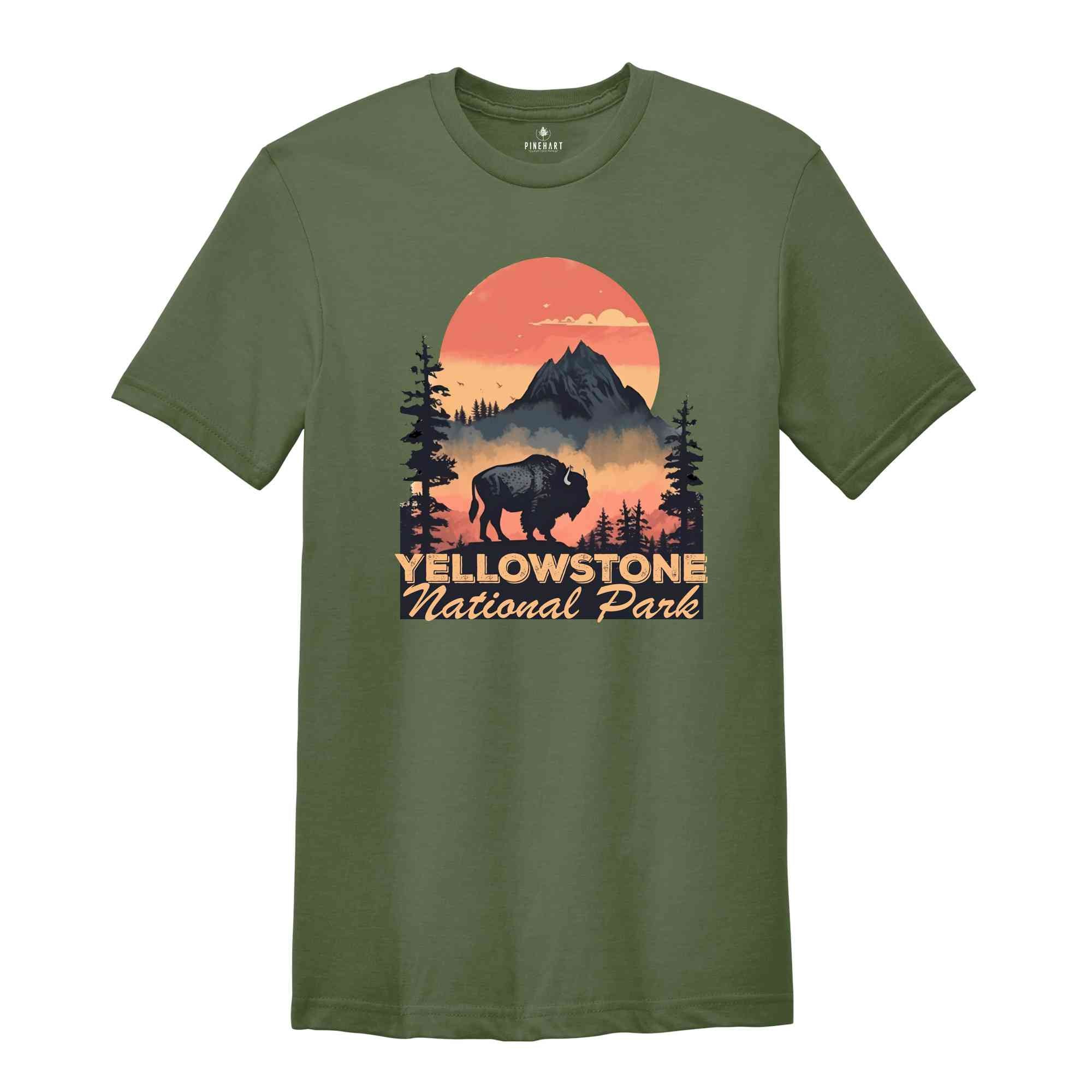 Yellowstone National Park T-Shirt, Vacation Trip Shirt, National Park Mountains Gifts, Hiking Shirts