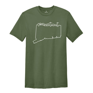 Connecticut State Shirts, Connecticut State Map Shirt, Connecticut Gift, Connecticut Mom Shirt, Connecticut Clothing, Connecticut Love Shirt