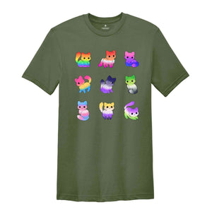 Rainbow Pride Cat Shirt, LGBT Supportive Tee, LGBT Shirt, Pride Shirt, Cat Lover Shirt, Equality Shirt, Pride Rainbow Shirt, Cute Cat Shirt