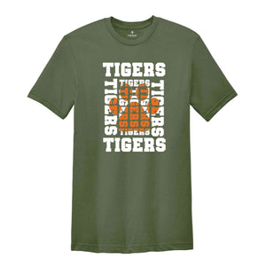 Stacked Tigers Paw, Tigers Mascot Shirt, Tigers Lover Shirt, Tigers Cheer Tee, School Spirit Shirt, Tigers School Team Shirt,