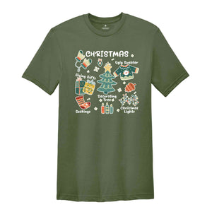 Retro Christmas Shirt, Christmas Shirt, Ugly Sweater Shirt, Giving Gift Shirt, Socking Shirt, Christmas Lights, Decorating Tree