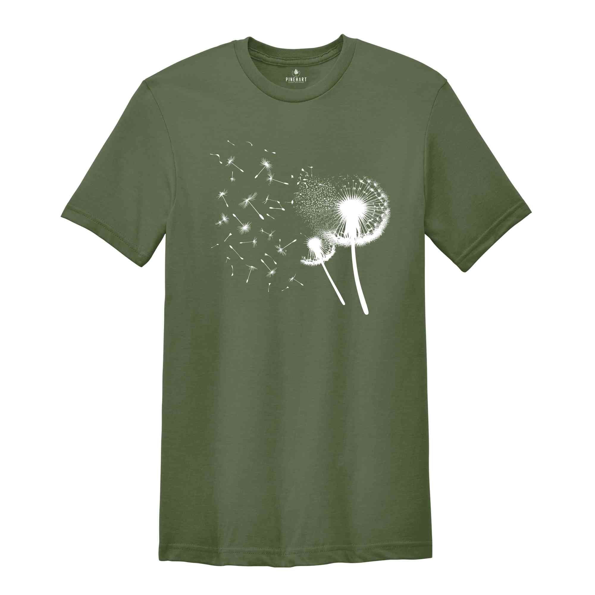 Dandelion T-Shirt, Windflower Shirt, Inspirational Shirt, Meditation Gift, Yoga Shirt, Boho Windflower Shirt