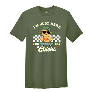 I'm Just Here For The Chicks Shirt, Funny Easter Shirt, Cute Chick Shirt, Easter Shirt, Kids Easter Shirt