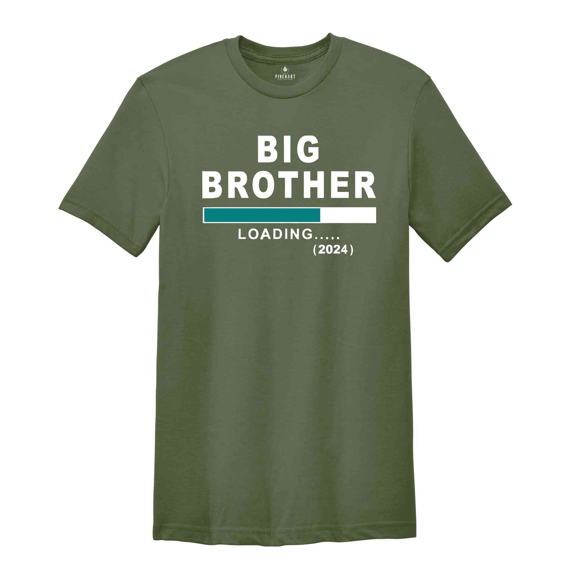 Big Brother Loading 2024 Toddler Shirt, Big Brother T-Shirt, Big Bro Shirt, Big Brother Gift Tee, Baby Announcement, New Family Member Tee