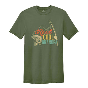 Reel Cool Grandpa Shirt, Grandpa Fishing T-Shirt, Grandpa Gifts, Fisherman Shirt, Grandpa Fishing Gift, Father's Day Shirts