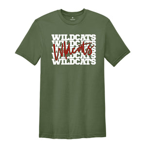 Wildcats Team Mascot T-Shirt, Wildcats Team Gift, Wildcats Football Tee, Wildcats Fan Gift, Wildcats School Shirt, Wildcats School Spirit