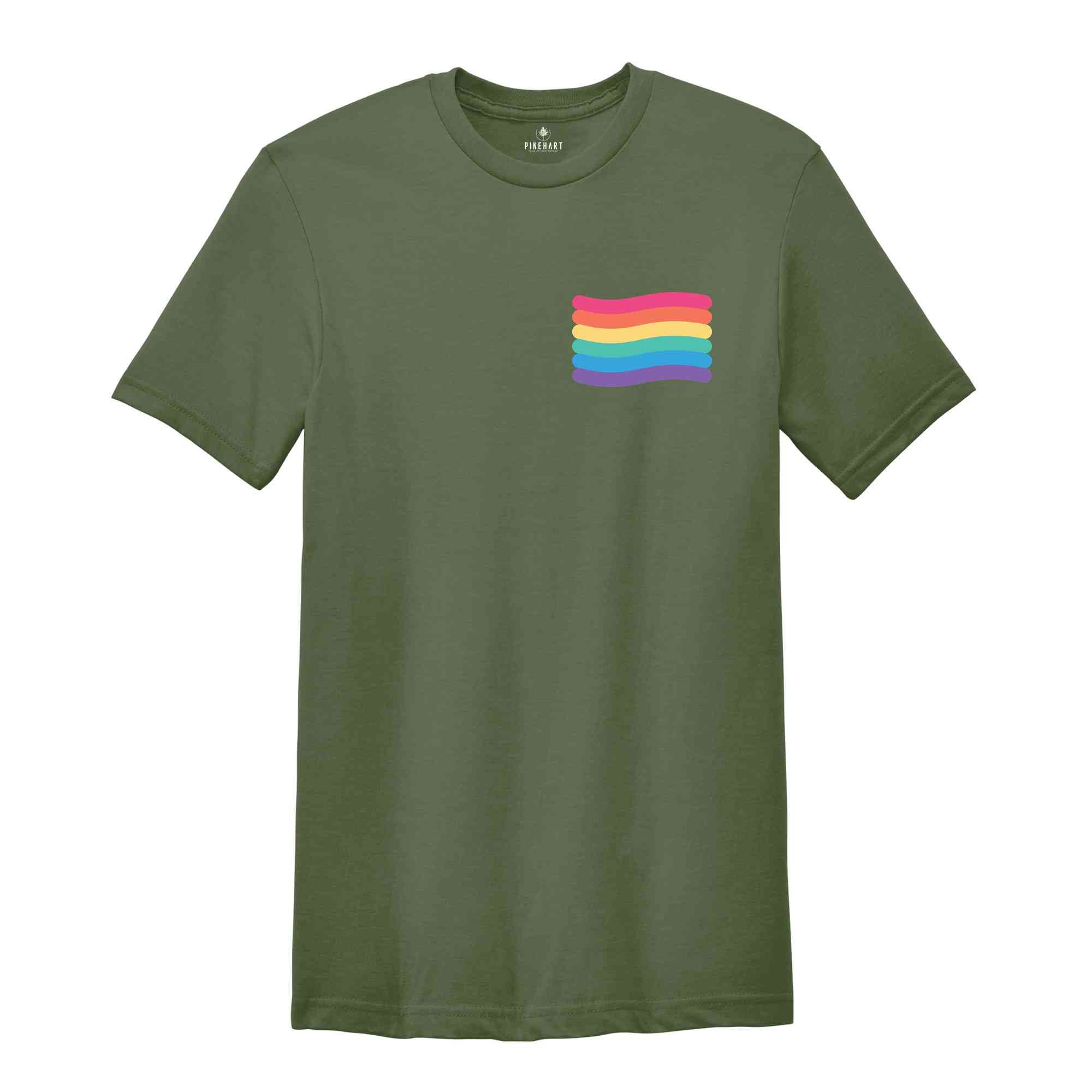 Pride Flag Shirt, LGBT Flag Shirt, LGBT Shirt, Bisexual Shirt, Lesbian Shirt, Rainbow Flag Shirt, Queen Shirt, Gay Pride Shirt