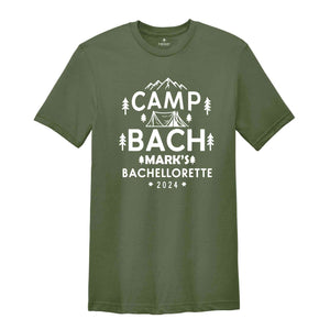 Custom Camping Bachelor Party Shirt, 2024 Bachelor Shirt, Bachelorette Camping Shirt, Girls Trip Shirt, Adventure Shirt