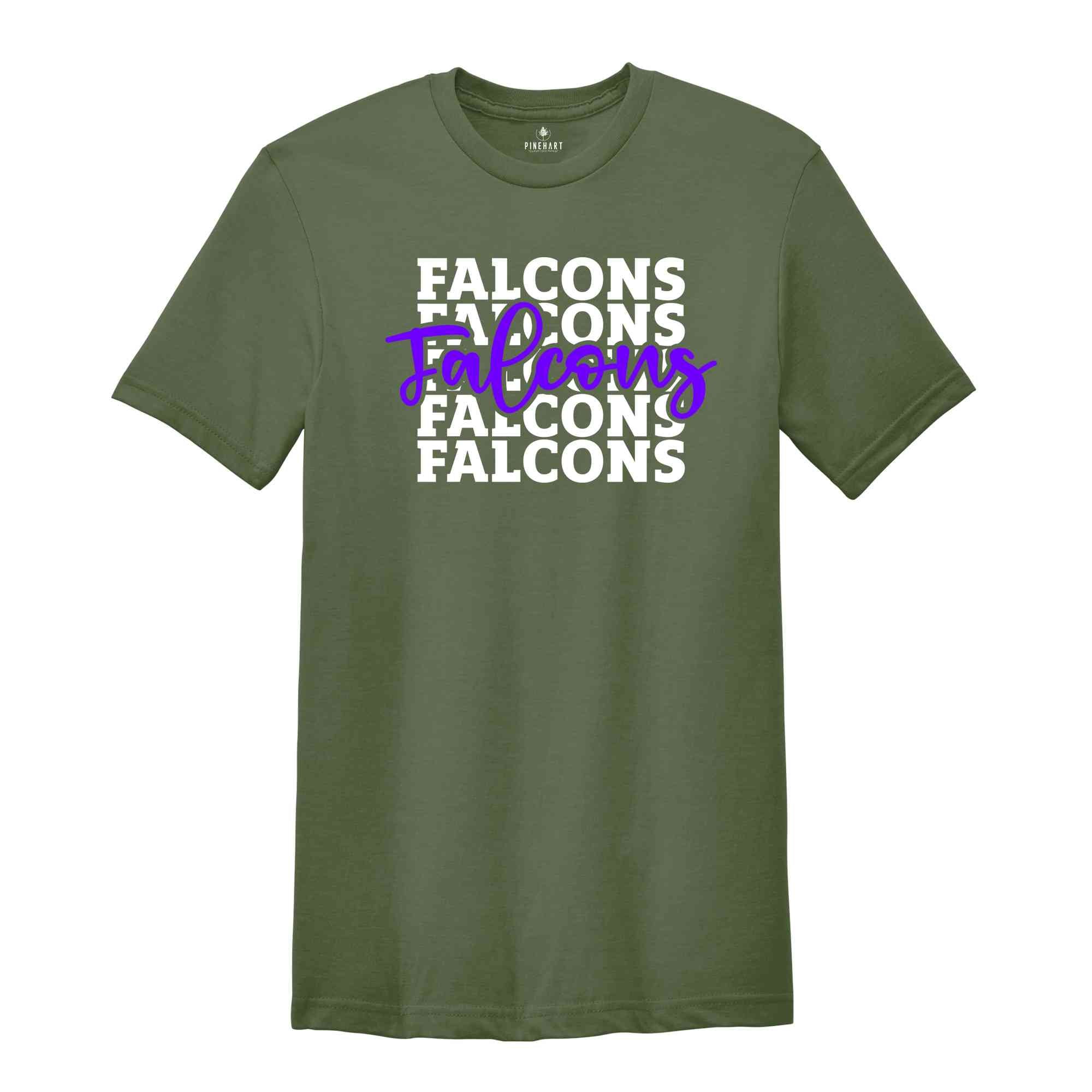 Team Mascot Shirt, Falcons Team Shirt, Falcons Team Spirit Shirt, Falcons Fan Shirt, Falcons School Shirt, Falcons School Spirit