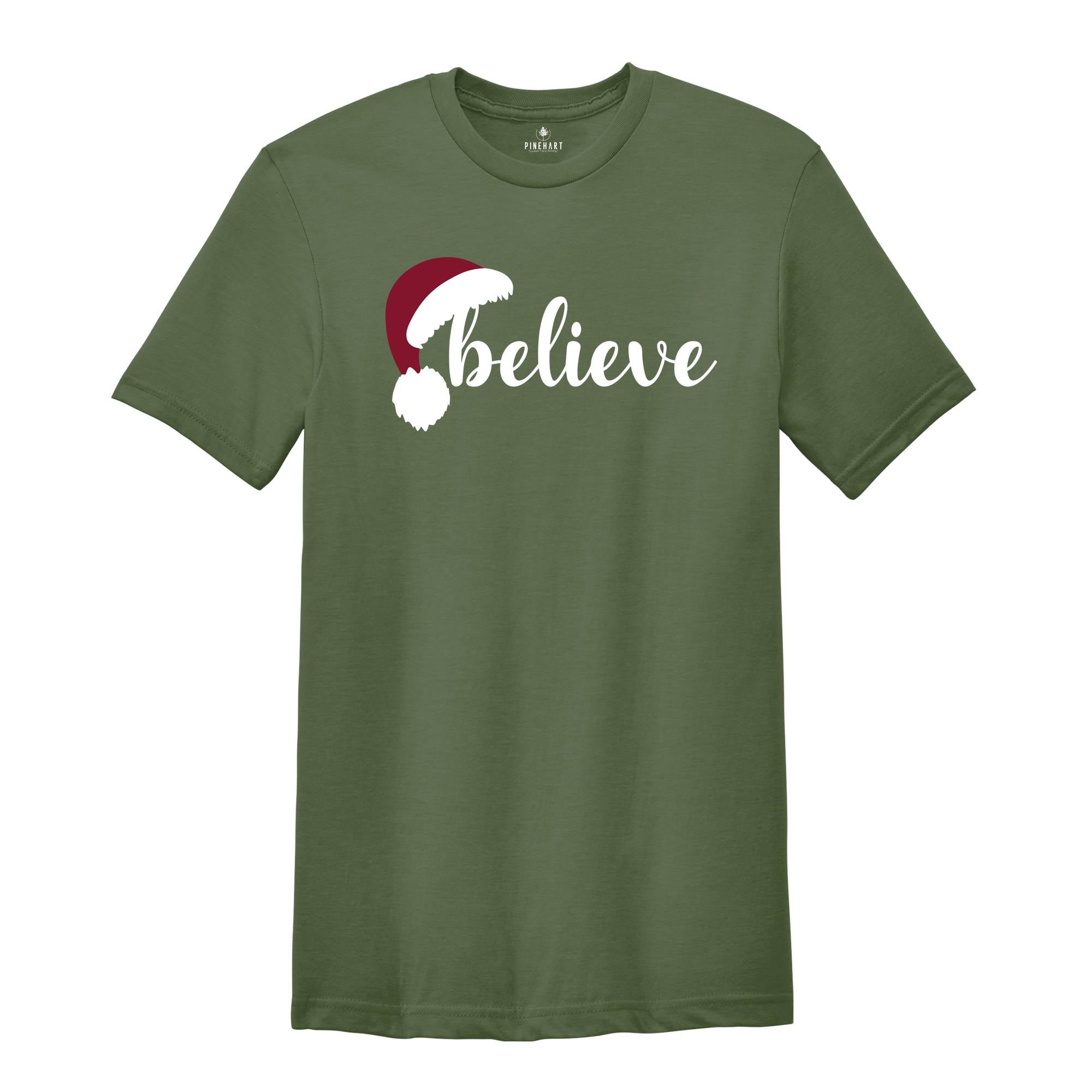 Believe Christmas T-Shirt, Christmas Believe Shirt, Christmas Party Gifts, Christmas T-Shirt, Christmas Family Matching Shirts