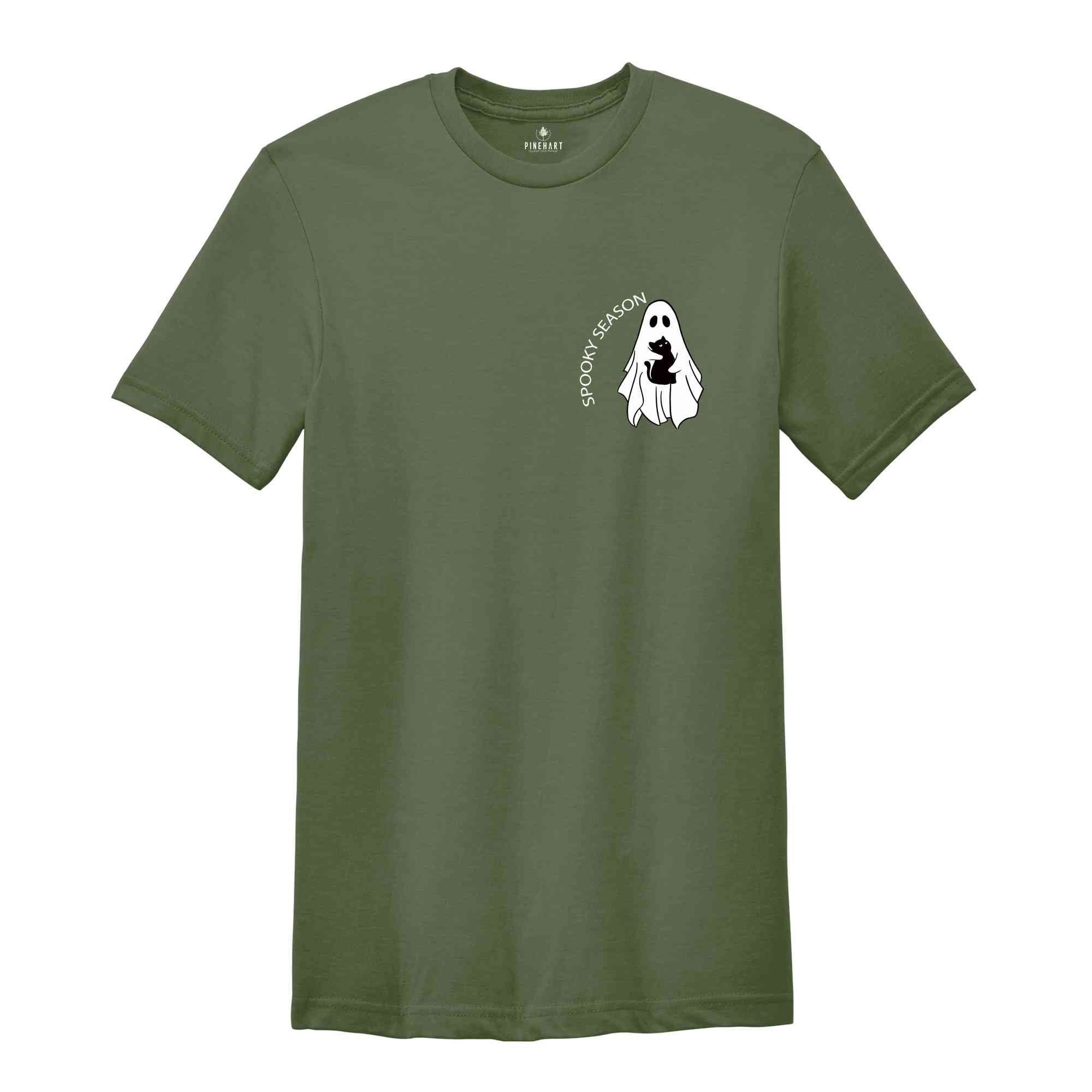 Spooky Season Shirt, Cute Ghost Shirt, Spooky Vibes Shirt, Funny Halloween Shirt, Ghost Shirt, Halloween Ghost Shirt