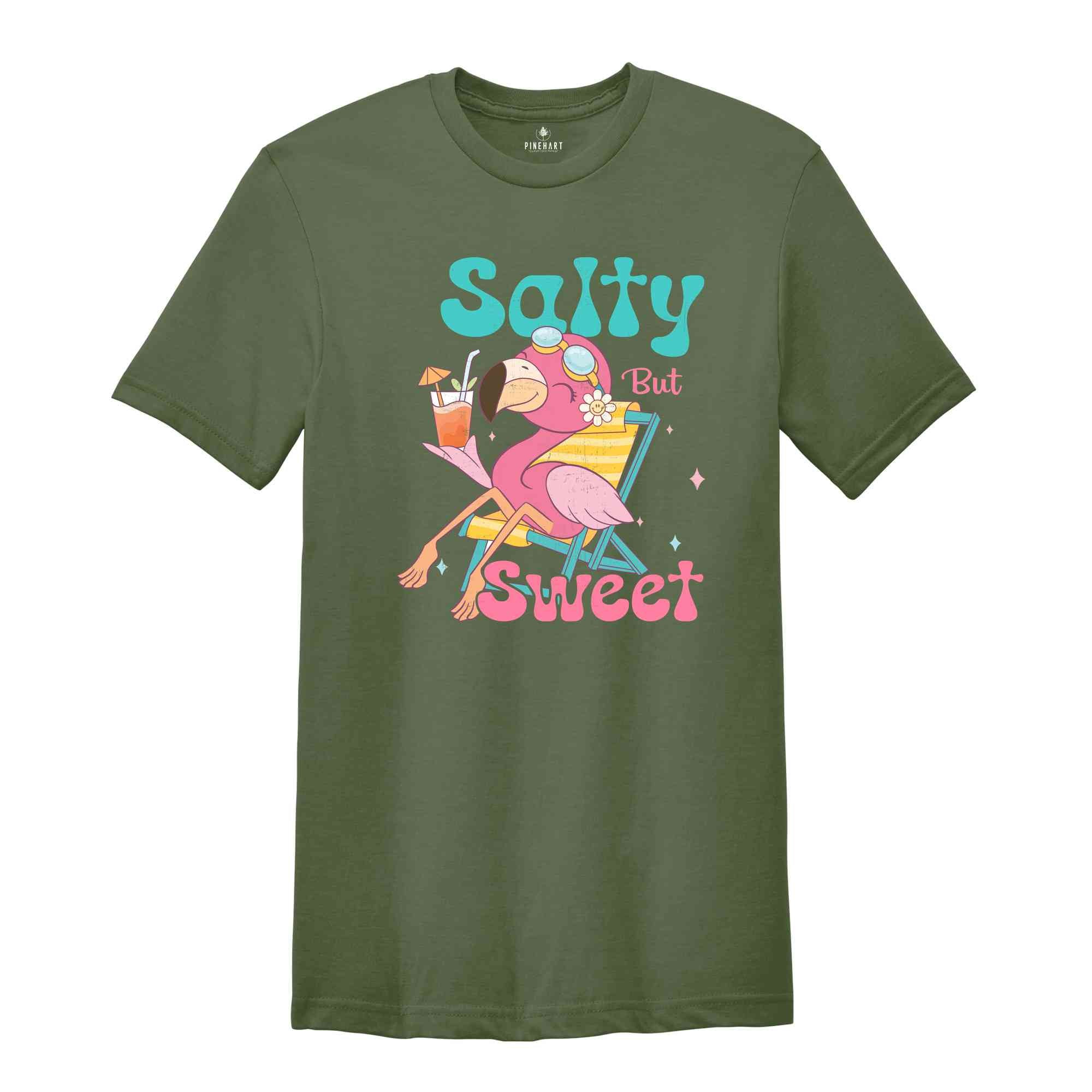 Salty But Sweet Shirt, Summer Shirt, Flamingo Lover Shirt, Nature Lover Shirt, Sarcastic Shirts, Animal Lover Shirt