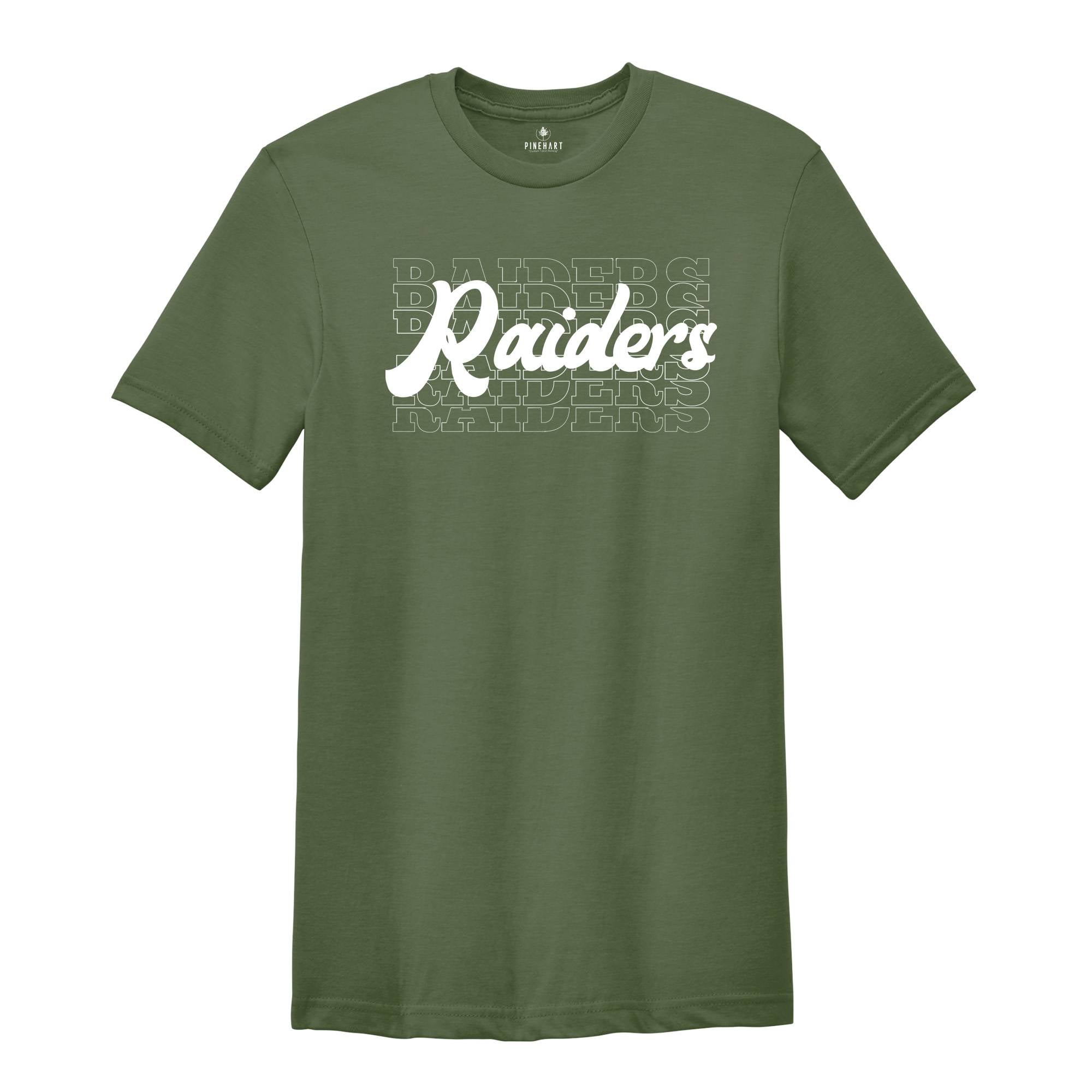 Team Mascot Shirt, Raiders Team Shirt, Raiders Team Spirit Shirt, Raiders Fan Shirt, Raiders School Shirt, Raiders School Spirit