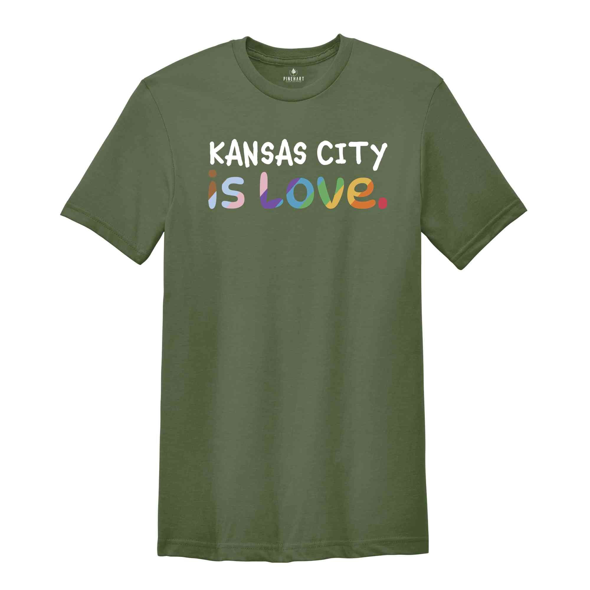 Kansas City Is Love Shirt, LGBTQ Shirt, Pride Month Shirt, Equal Rights Shirt, Love Is Love Shirt, Pride Shirt, Gay Shirt