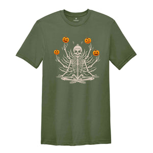 Skeleton Throwing Pumpkin Shirt, Halloween Shirt, Skeleton Shirt, Pumpkin Shirt, Sarcastic Shirt, Spooky Season Shirt