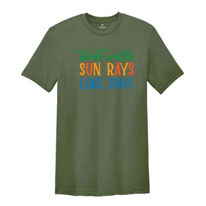 Lake Days Shirt , Boat Waves Sun Rays Shirt , Aint Nothing Like Lake Days Tee , Boat Travel Apparel , Lake Trip T-Shirt , Pontoon Lover Tee