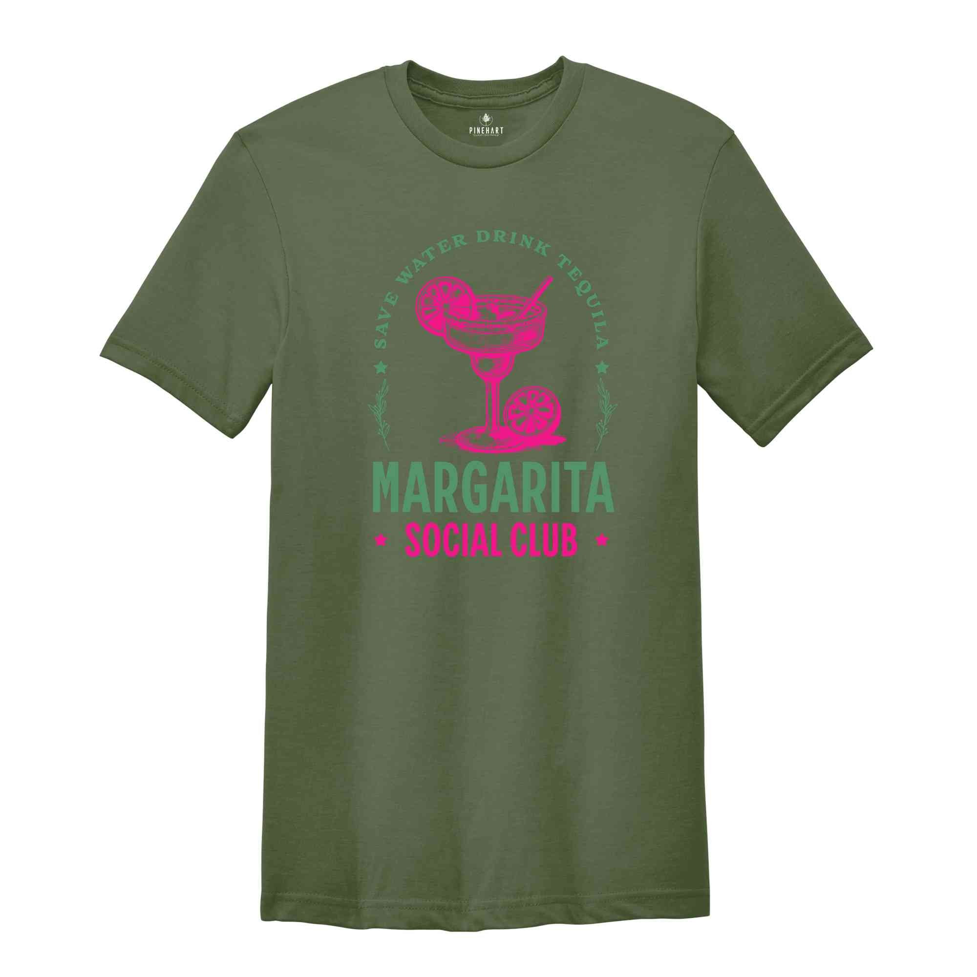 Margarita Social Club T-Shirt, Tequila Tee, Beach Girls Trip Shirt, Vacation Cruise Gifts, Bachelorette Matching Shirts