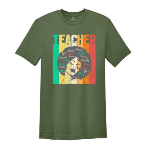 Black History Month Shirt, Black Teacher Gift, Melanin Tee, Best Teacher Gift, Teacher Appreciation, Vintage Teacher Tee