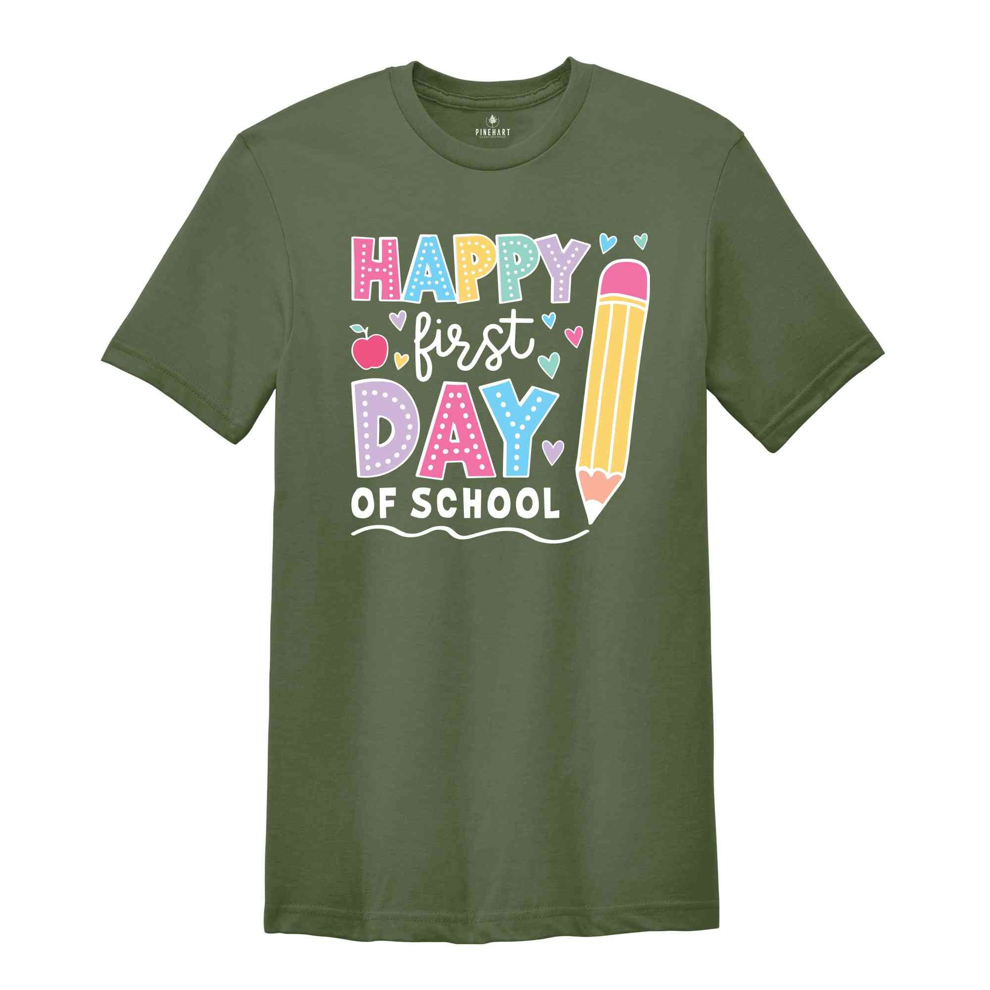 Happy First Day Of School Shirt, Retro Teacher Shirt, Back To School Shirt, Teacher Shirt, First Day Of School Shirt, Teacher Back To School