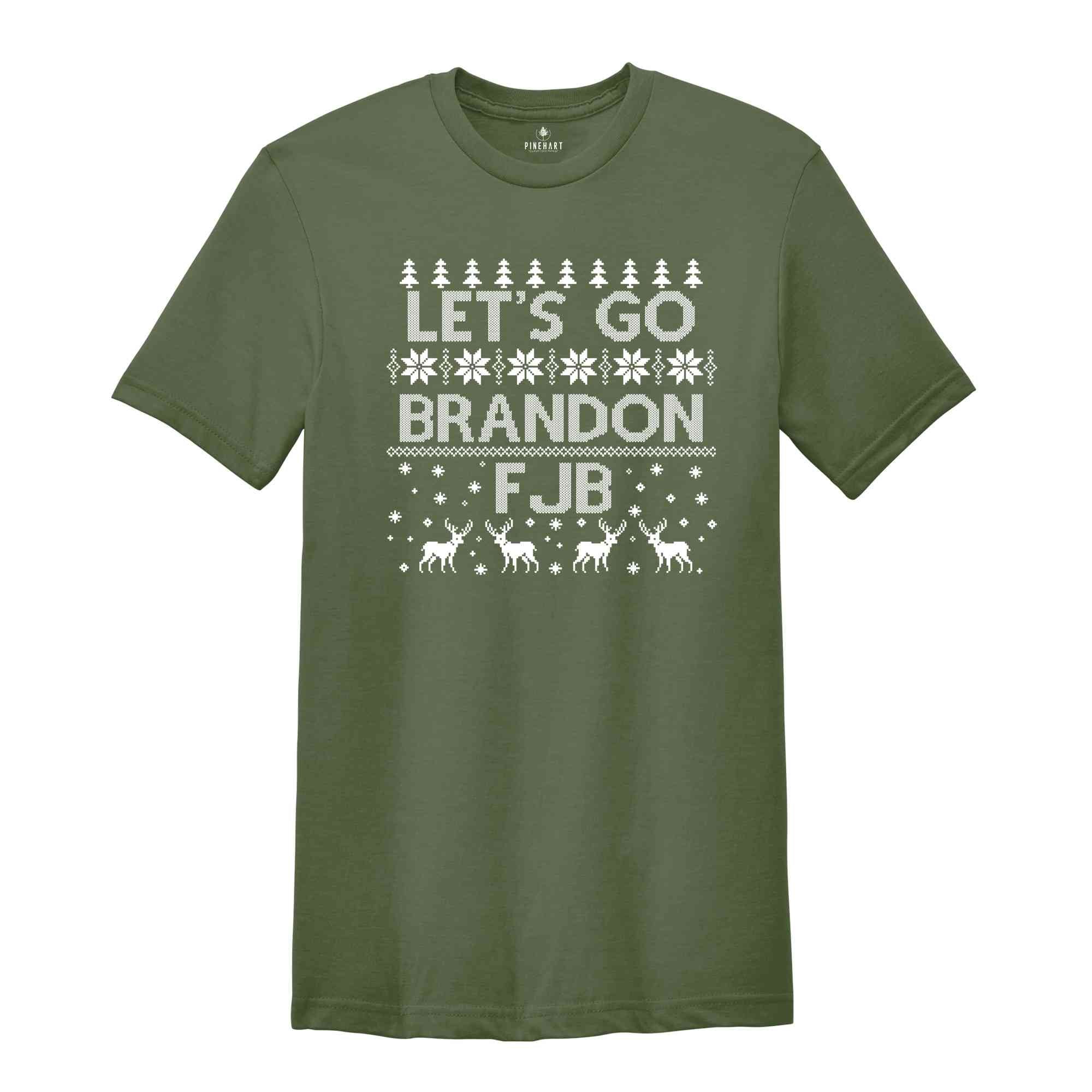 Christmas Shirt, Let's Go Brandon, Republican Shirt, Joe Biden Chant, Republican Gifts, FJB Xmas Shirt, Brandon Knit Shirt