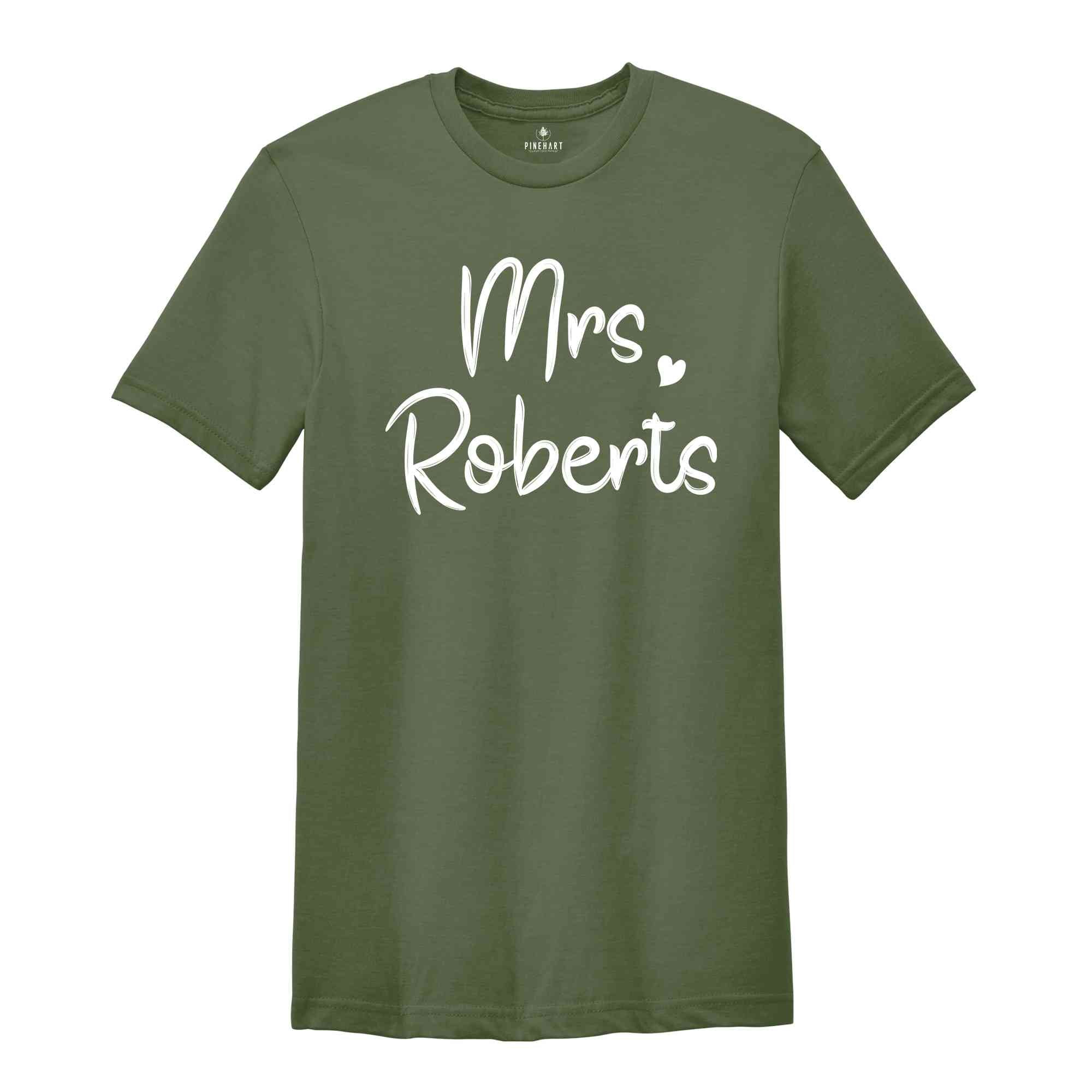 Custom Mrs Shirt, Custom Future Mrs Shirt, Personalized Bride Shirt, Custom Fiancee Gift, Custom Wifey Shirt, Custom Bridal Gift