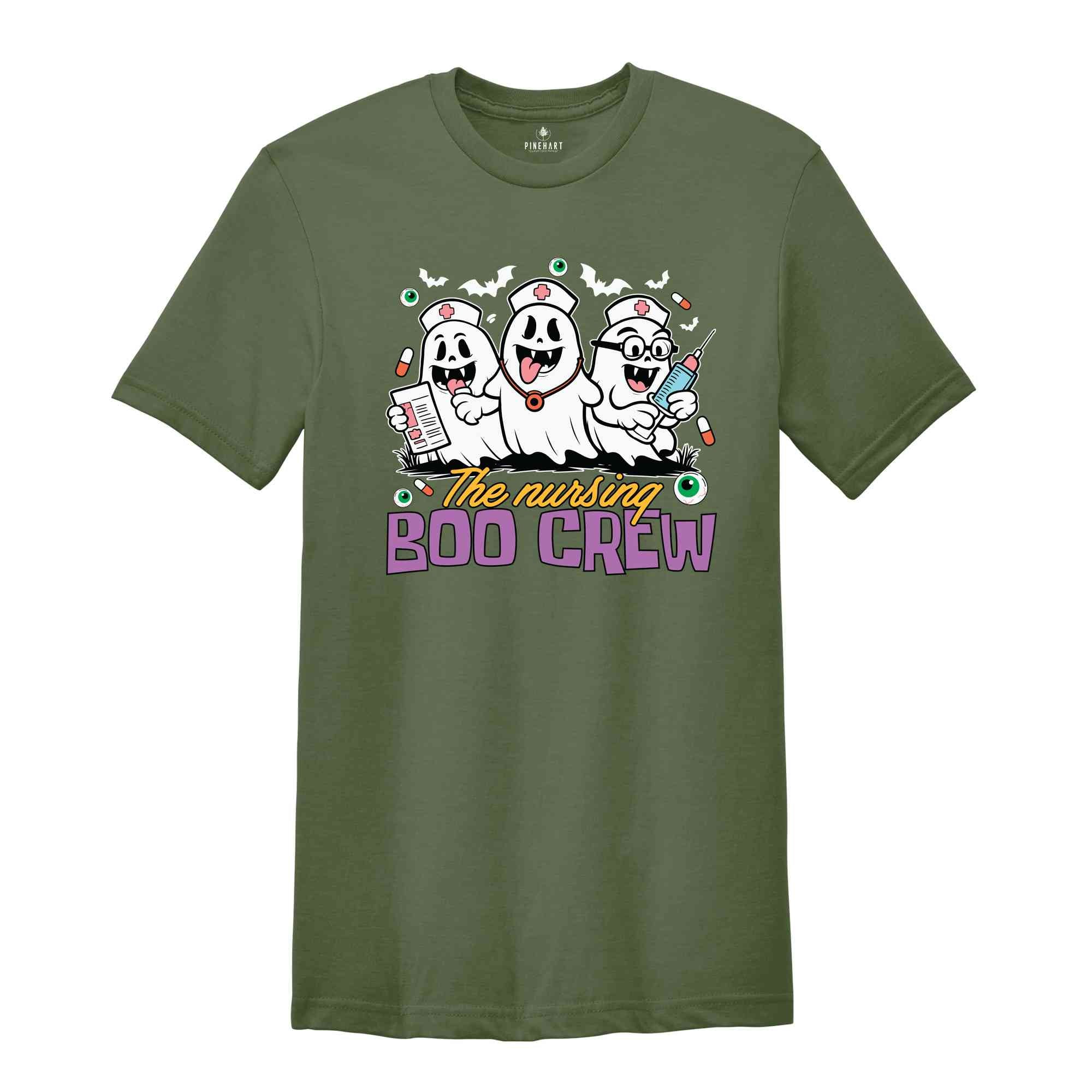 The Nursing Boo Crew Shirt, Halloween Nurse Shirt, Spooky Nurse Shirt, Funny Halloween Nurse, Ghost Nurse Shirt, Nurse Gift For Women