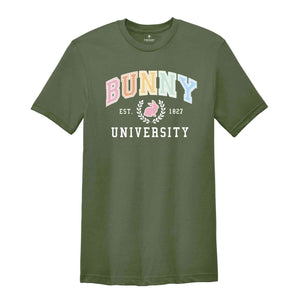 Bunny University Shirt, Easter Bunny Shirt, Easter Vibes Shirt, Egg Hunting Shirt, Easter University, Easter Day Shirt