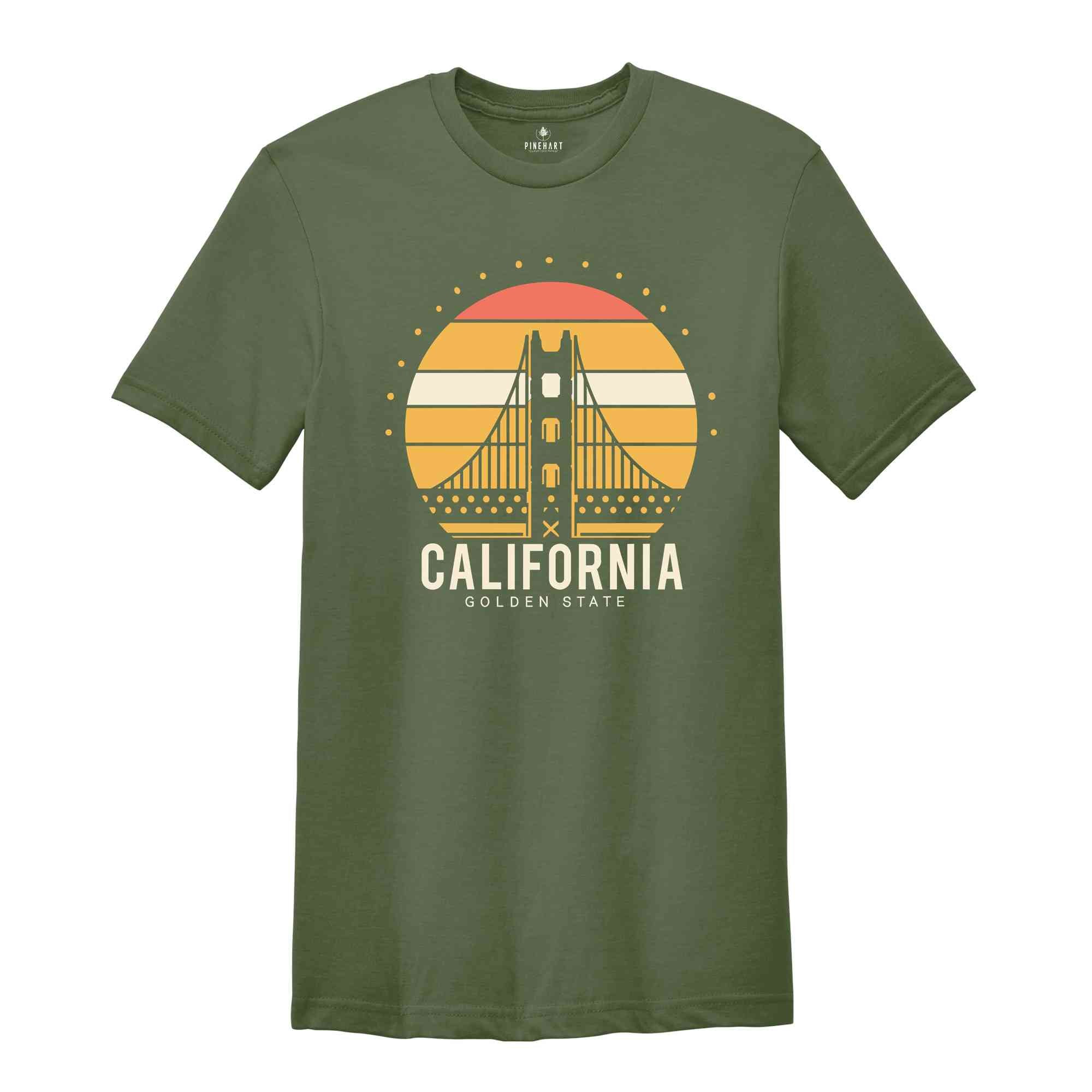 Retro California Shirt, Golden Gate Bridge T-Shirt, Urban City Shirt, San Francisco Shirt, California Adventure Shirt, Cali Girl Shirt