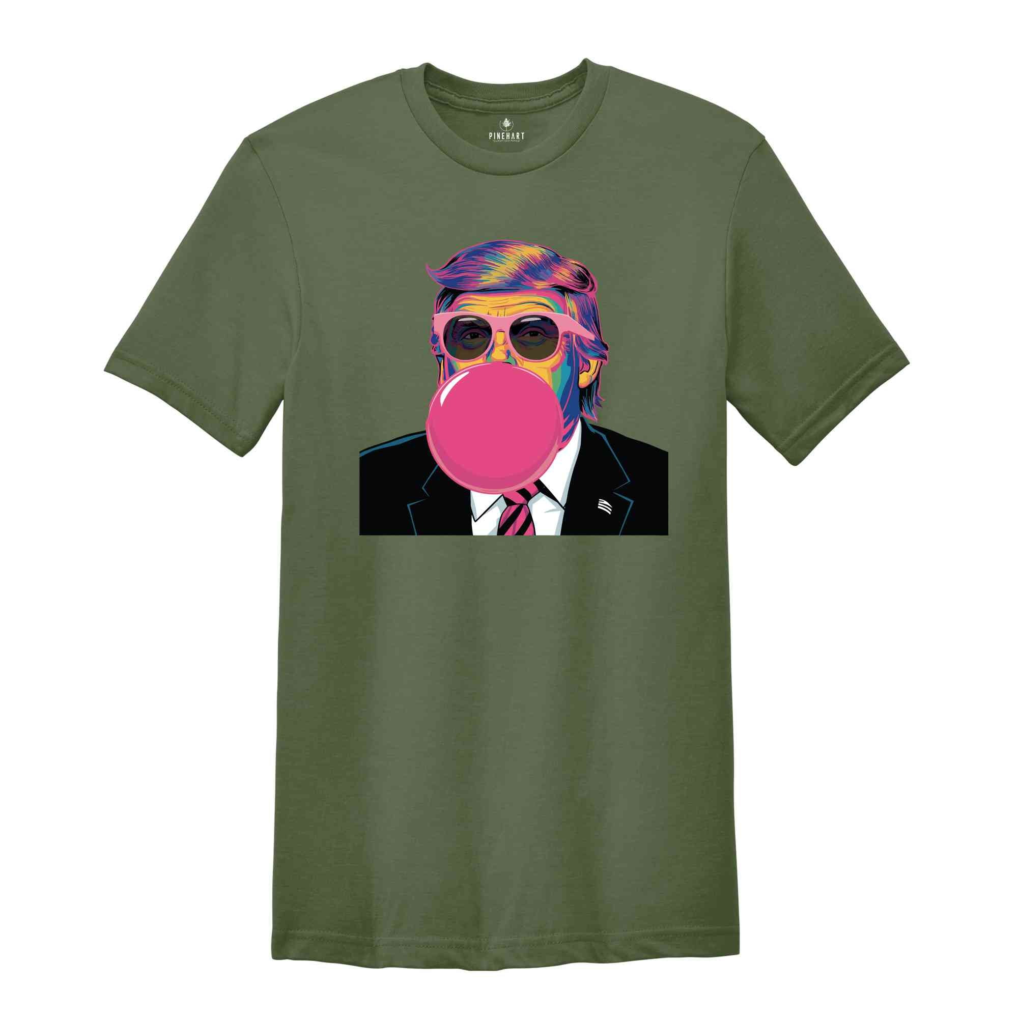 Pink Sun Glasses Trump Bubble Gum Shirt, Republican Shirt, Trump Supporters T-Shirt, Trump Sweatshirt, President 2024 T-Shirt