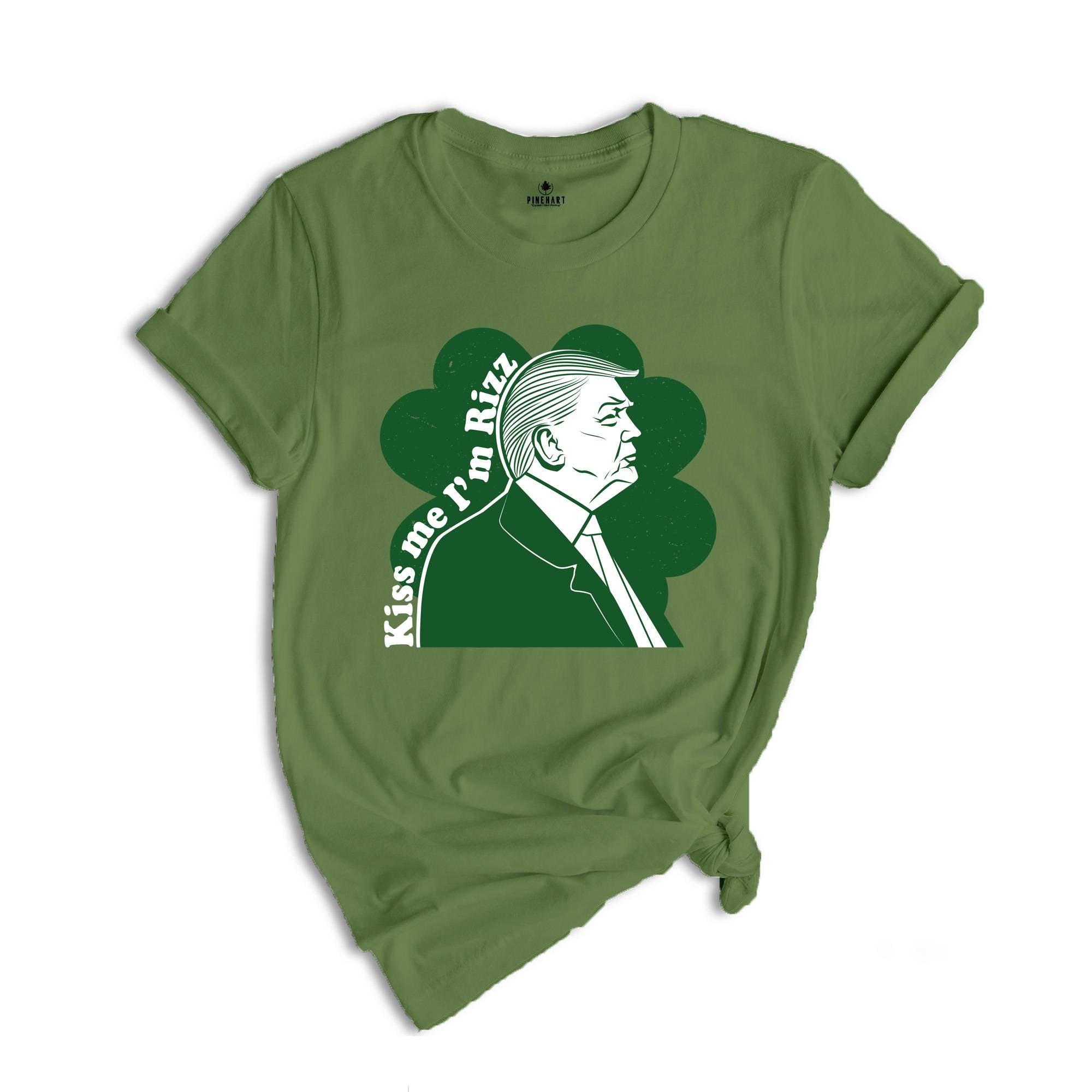 Kiss Me I'm Rizz Shirt, Trump Patrick Day Shirt, Trump Tee, Rizz Trump St. Patrick Day Tshirt, Cool St Patrick Shirt, Funny Trump Shirt