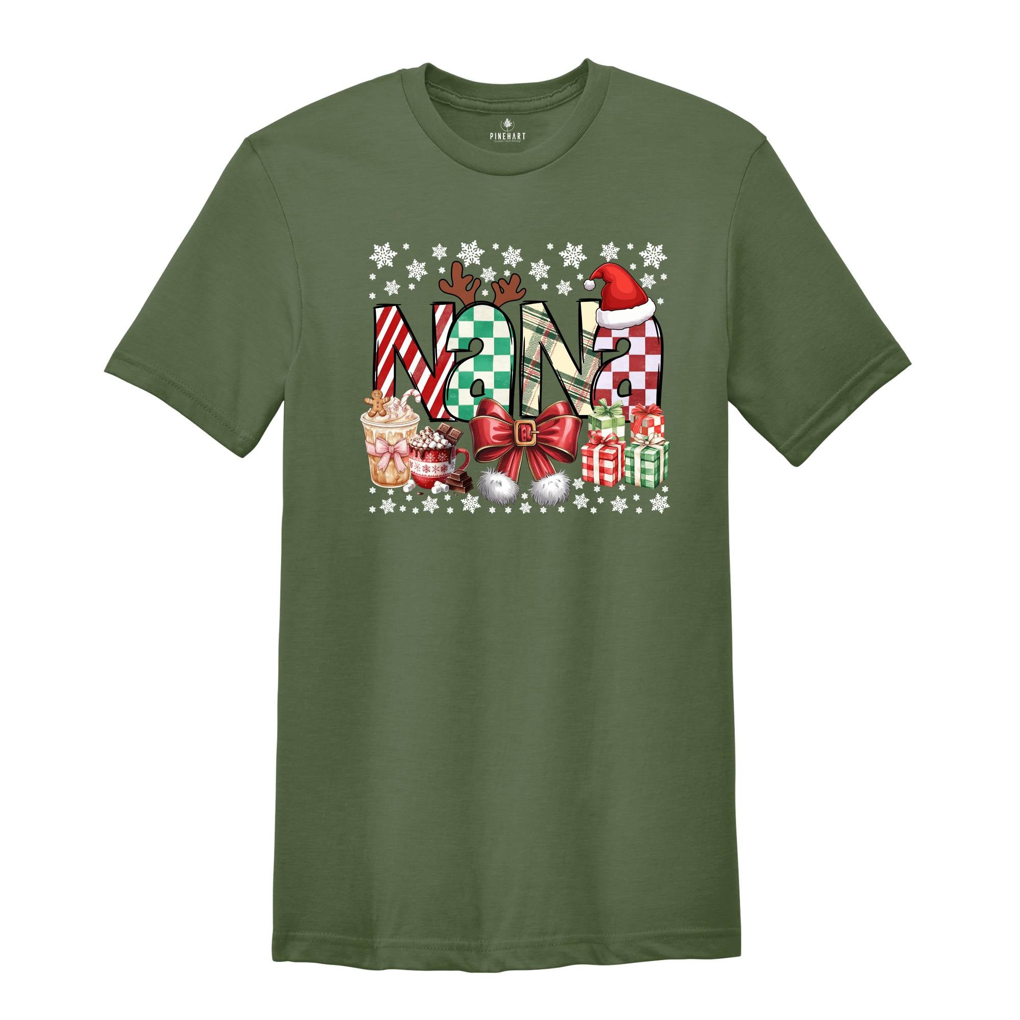 Christmas Nana Shirt, Nana Shirt, Nana Announcement Tee, Nana Claus Shirts, Christmas Nana Reveal Gift, Nana Grammy Shirt