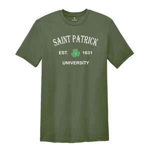 Saint Patrick University T-shirt, St Patricks Shirt, Saint Patty's Day Shirt, Shamrock Shirt, Lucky Shirt, Irish Shirt, Irish Apparel