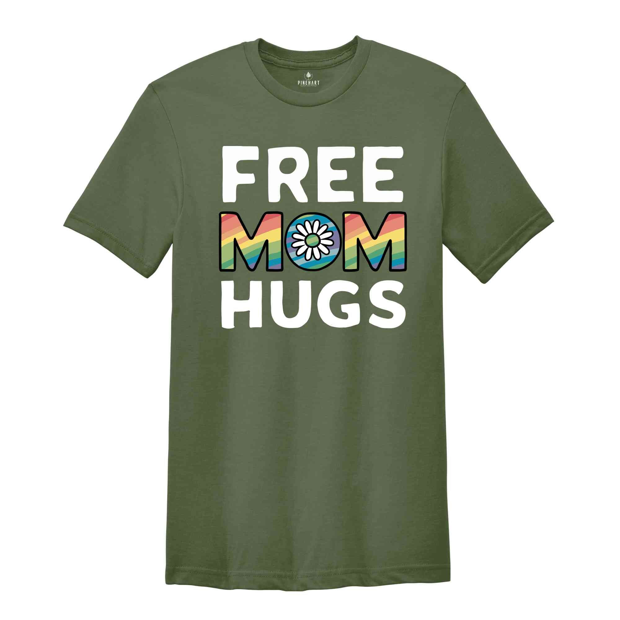 Free Mom Hugs Shirt, Love Is Love Shirt, Pride Flower Shirt, Equality Shirt, Queer Shirt, Funny Gay Pride , LGBT Pride Gift