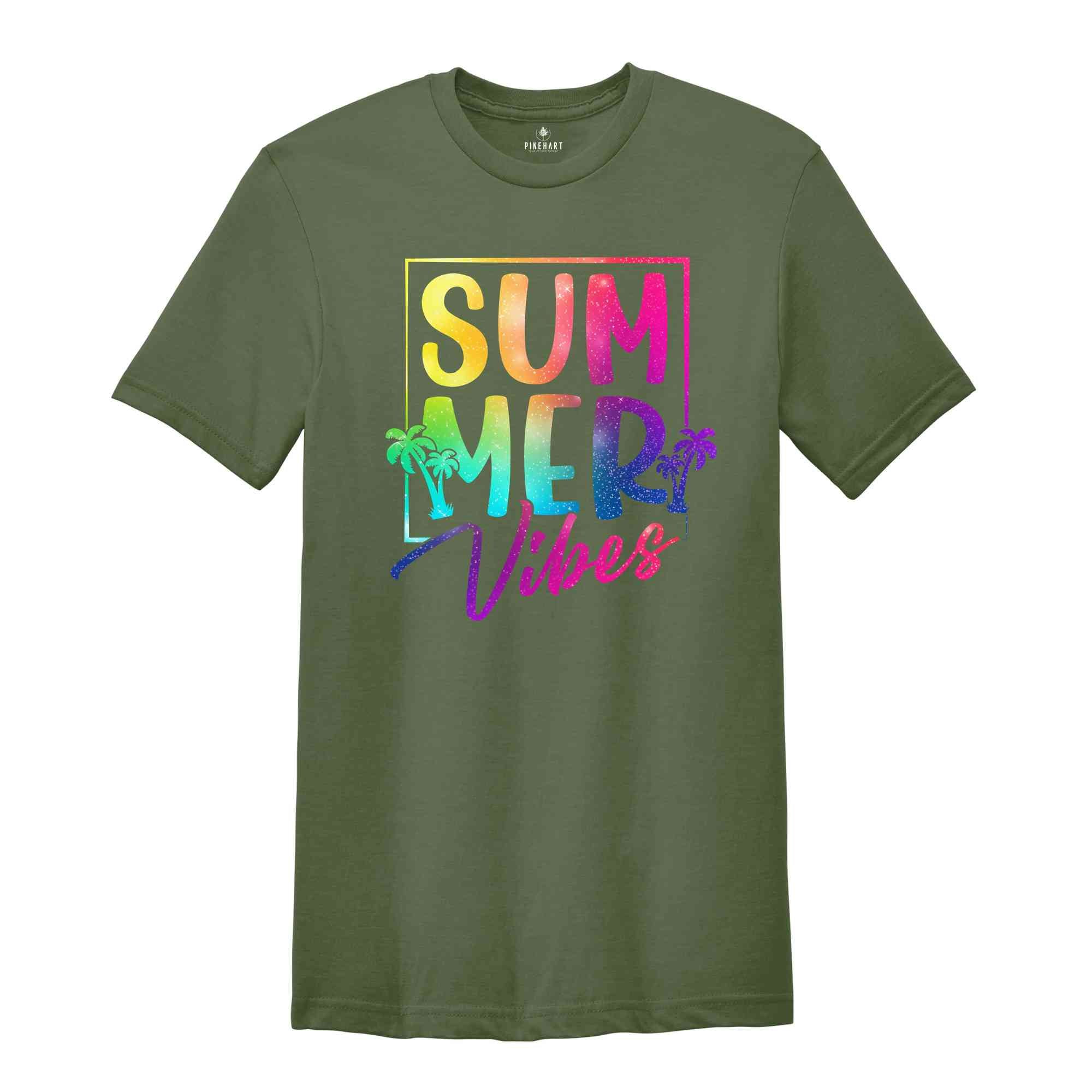 Summer Vibes Shirt, Retro Summer Shirt, Beach summer Shirt, Beach vibes Shirt, Vacation T-Shirt, Holiday Vacation Shirt