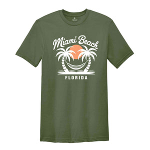 Miami Florida Shirt, Miami Beach Shirt, Miami Shirt, Beach Shirt, Summer Shirt, Florida Beach Shirt, Sun Shirt, Sea Shirt