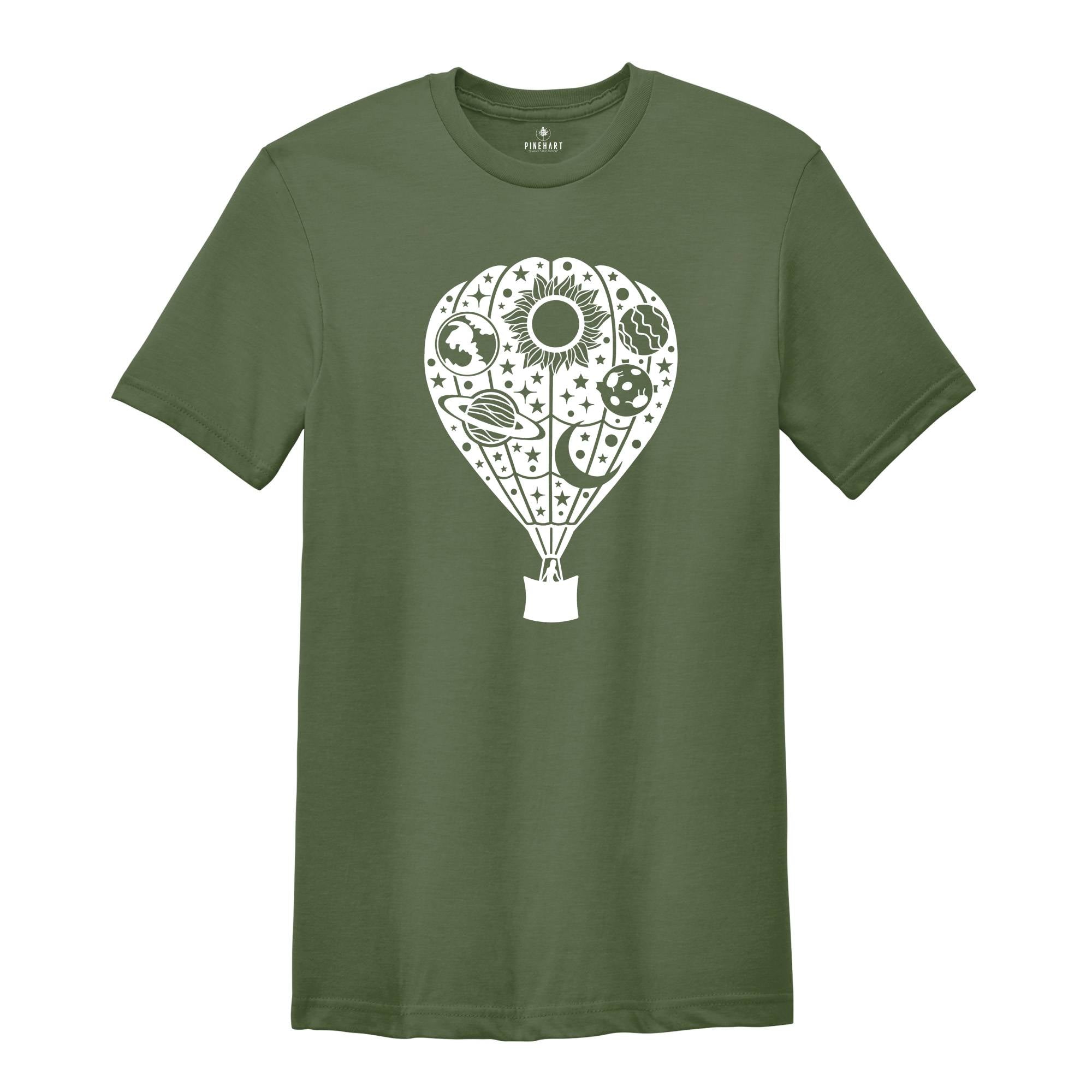 Hot Air Balloon T-Shirt, Art T-Shirt, Travel Lover T-Shirt, Explorer T-Shirt, Balloon Lover T-Shirt, Traveler T-Shirt, Flying Balloon Shirt