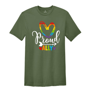 Proud Ally Shirt, Pride Shirt, LGBT Pride Shirt, Support LGBTQ Tee, Ally Shirt, Shirt for Gay, Lesbian Shirt, LGBT Shirt