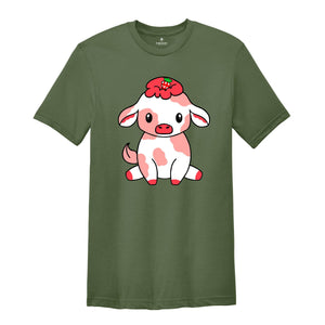 Strawberry Cow Shirt, Cow Lover Shirt, Cute Cow Shirt, Strawberry Shirt, Animal Lover Shirt, Farm Animal Shirt, Cowgirl Shirt, Howdy Shirt