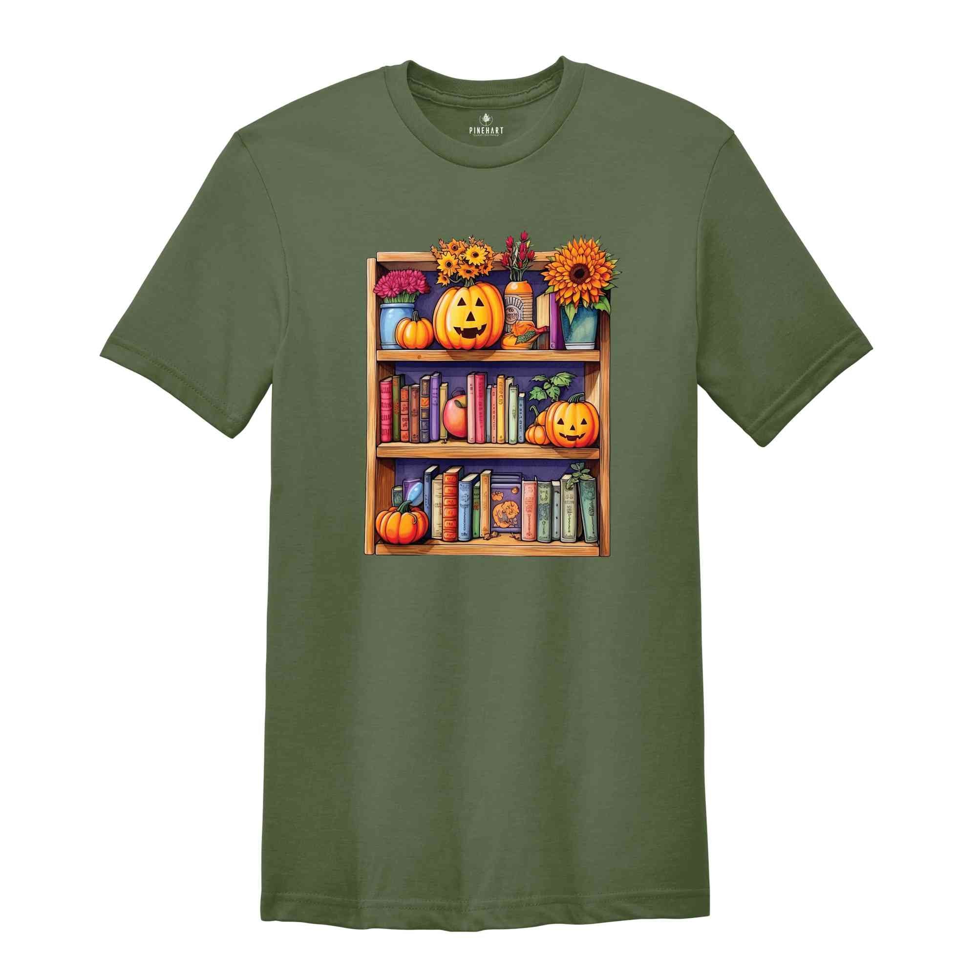 Halloween Library Shirt, Halloween Bookish Shirt, Halloween Bookshelf Shirt, Book Lover Halloween Shirt, Retro halloween Shirt, Book Shirt